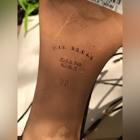 Mia Becar Animal Print Suede High Heel Lace Up Sandals size 39 US 9 - Picture 12 of 13